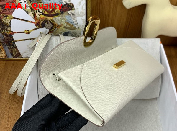 Hermes Chaine d Ancre To Go Wallet in Milk White Epsom Calfskin Replica