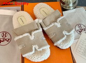 Hermes Chypre Sandal Beige Ecru Woolskin Insole and Lining Replica