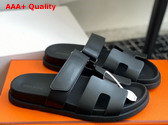 Hermes Chypre Sandal in Noir Calfskin Replica