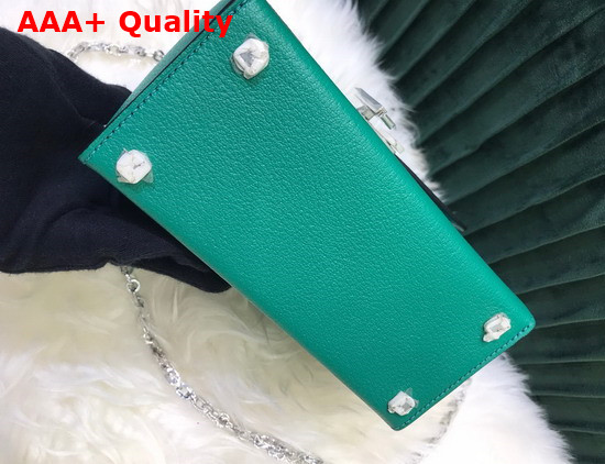 Hermes Cinhetic Bag in Green Goatskin Replica