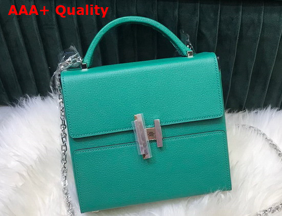 Hermes Cinhetic Bag in Green Goatskin Replica