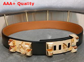 Hermes Collier De Chien Belt in Black with Gold Hardware Replica