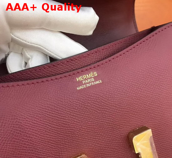 Hermes Constance 18 Bag in Burgundy Epsom Calfskin Replica