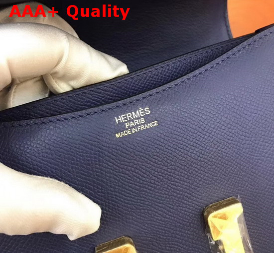 Hermes Constance 18 Bag in Navy Blue Epsom Calfskin Replica