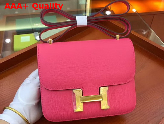 Hermes Constance 18 Bag in Rose Epsom Calfskin Replica