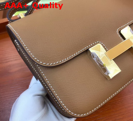 Hermes Constance 18 Bag in Tan Epsom Calfskin Replica