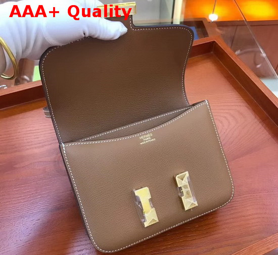 Hermes Constance 18 Bag in Tan Epsom Calfskin Replica