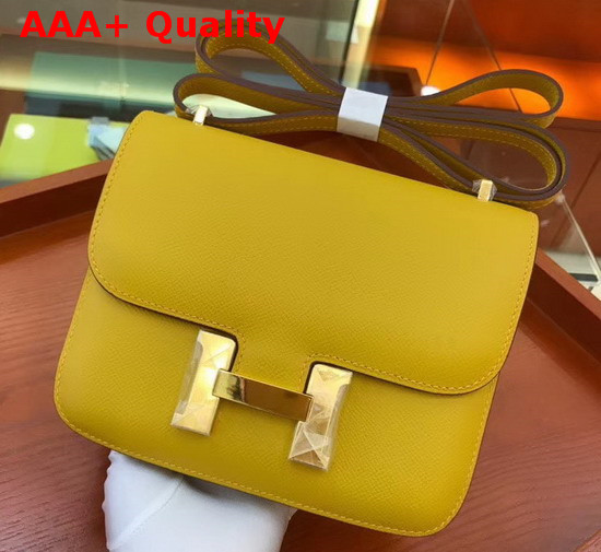 Hermes Constance 18 Bag in Yellow Epsom Calfskin Replica