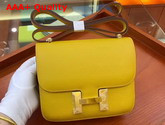 Hermes Constance 18 Bag in Yellow Epsom Calfskin Replica