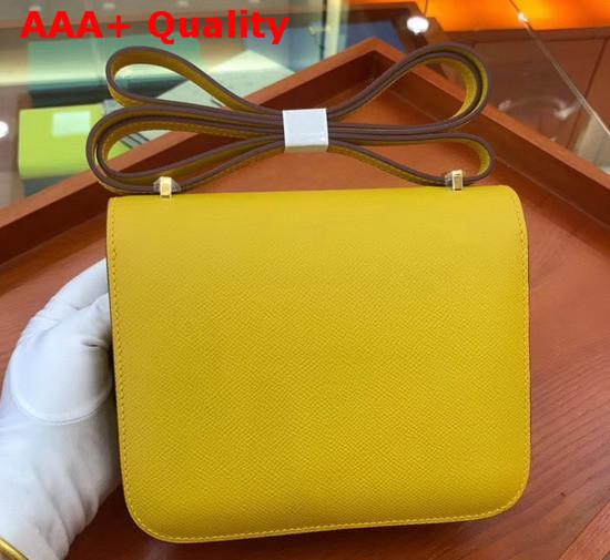 Hermes Constance 18 Bag in Yellow Epsom Calfskin Replica