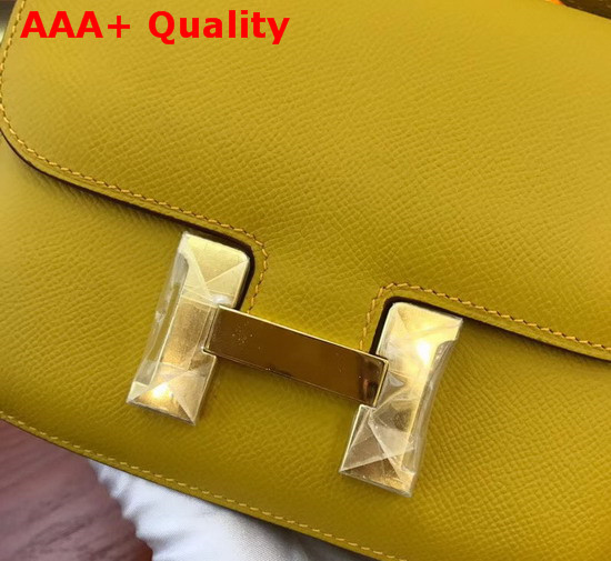 Hermes Constance 18 Bag in Yellow Epsom Calfskin Replica