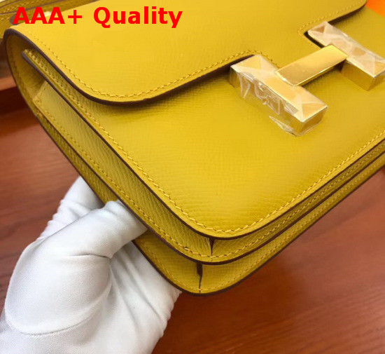 Hermes Constance 18 Bag in Yellow Epsom Calfskin Replica