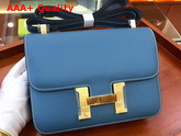 Hermes Constance Bag in Blue Epsom Calfskin Replica