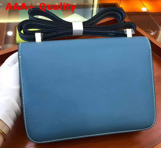 Hermes Constance Bag in Blue Epsom Calfskin Replica