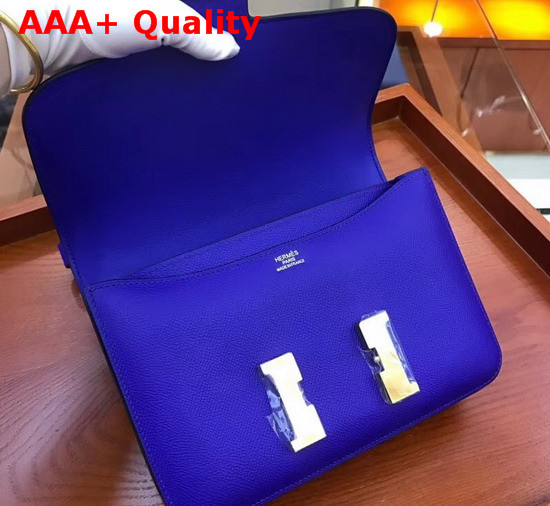 Hermes Constance Bag in Electronic Blue Epsom Calfskin Replica