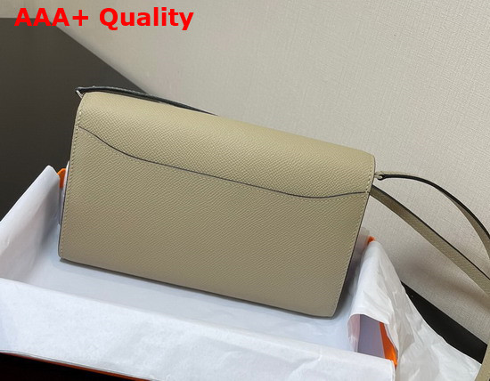 Hermes Constance Long To Go Wallet in Cream Epsom Calfskin with Removable Shoulder Strap Replica