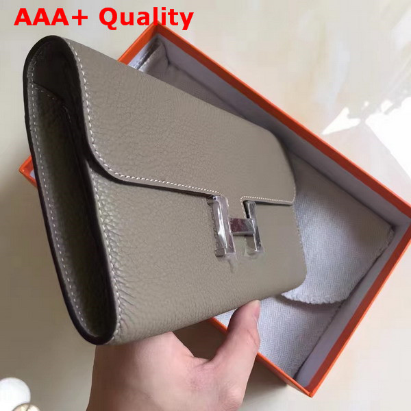 Hermes Constance Wallet Grey Togo Leather Replica