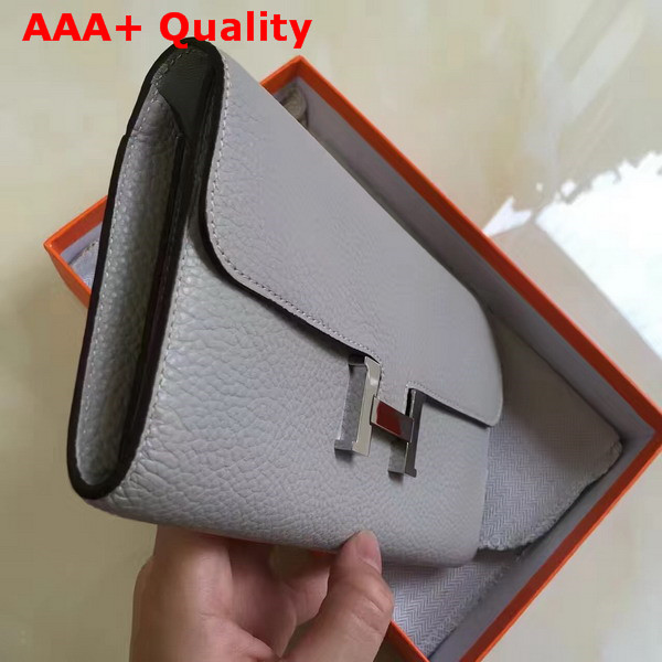 Hermes Constance Wallet Light Grey Togo Leather Replica