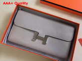 Hermes Constance Wallet Light Grey Togo Leather Replica