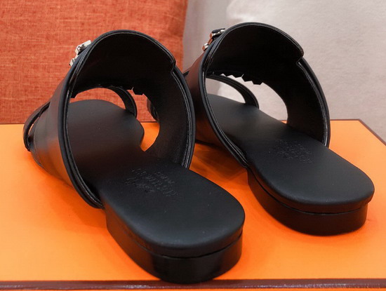 Hermes Coralia Sandal Noir Calfskin Replica