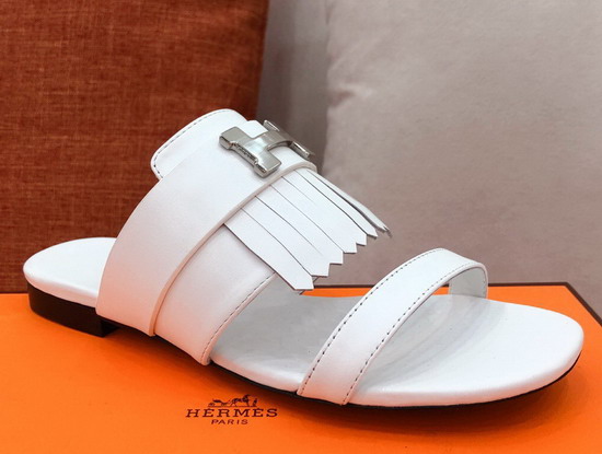 Hermes Coralia Sandal White Calfskin Replica