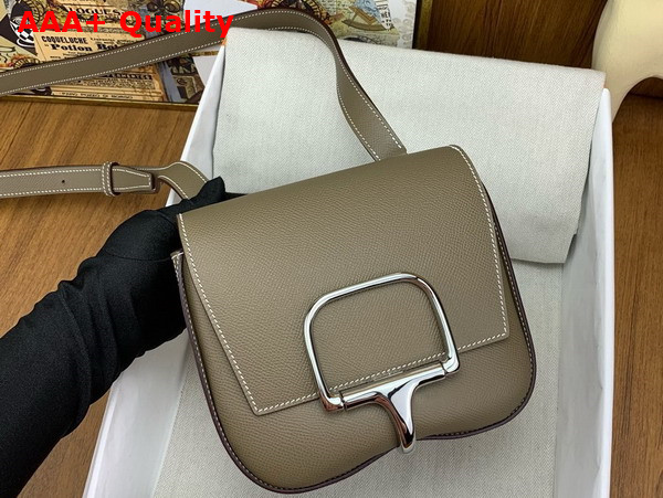 Hermes Della Cavalleria Mini Bag in Elephant Gray Epsom Calfskin Replica