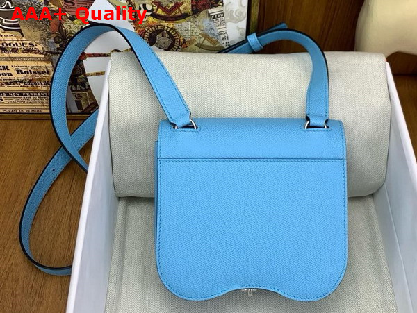 Hermes Della Cavalleria Mini Bag in Sky Blue Epsom Calfskin Replica