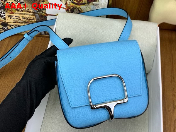 Hermes Della Cavalleria Mini Bag in Sky Blue Epsom Calfskin Replica