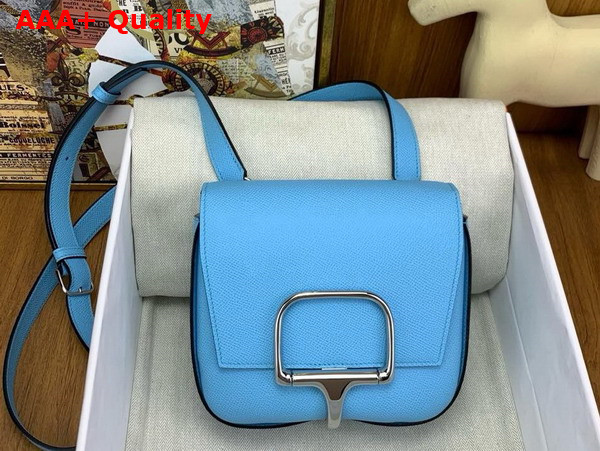 Hermes Della Cavalleria Mini Bag in Sky Blue Epsom Calfskin Replica