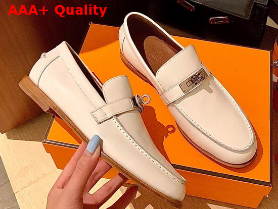 Hermes Destin Loafer Blanc Calfskin Replica