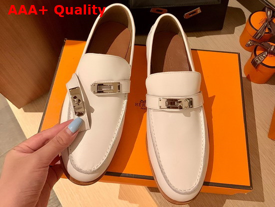 Hermes Destin Loafer Blanc Calfskin Replica