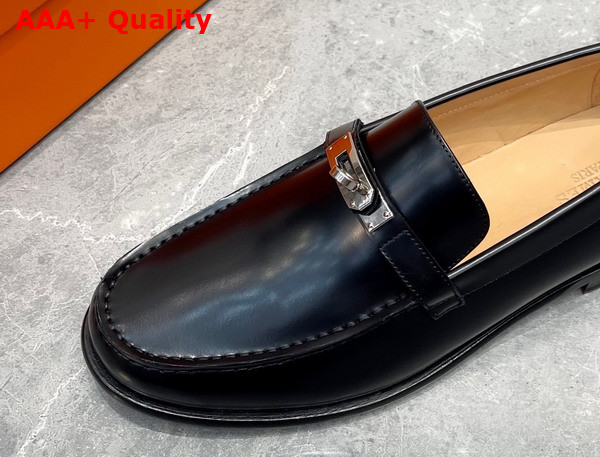 Hermes Destin Loafer in Black Calfskin for Men Replica