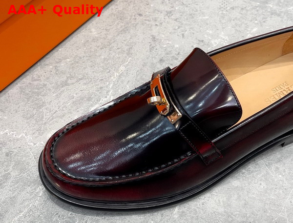 Hermes Destin Loafer in Dark Brown Calfskin for Men Replica