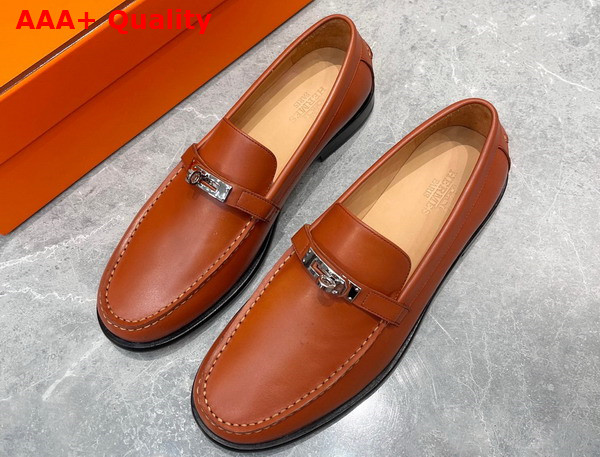 Hermes Destin Loafer in Naturel Calfskin for Men Replica