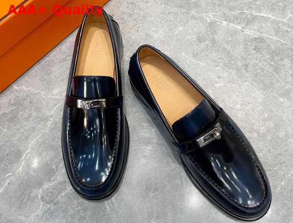 Hermes Destin Loafer in Navy Calfskin for Men Replica