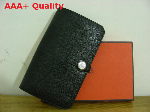 Hermes Dogon Combined Wallet Black Replica