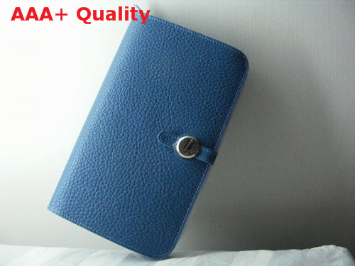 Hermes Dogon Combined Wallet Blue Replica