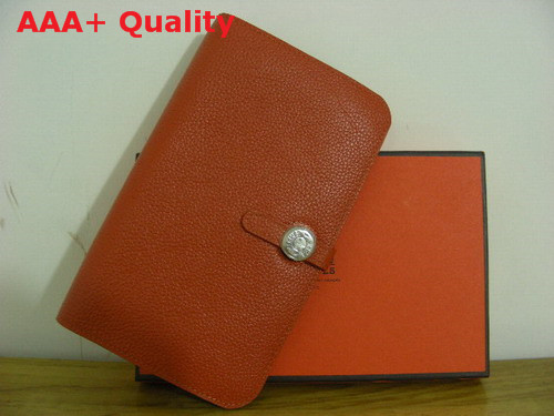 Hermes Dogon Combined Wallet Orange Replica