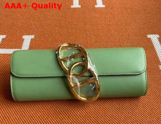 Hermes Egee Clutch in Green Swift Calfskin Replica