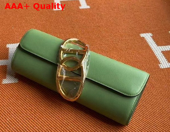 Hermes Egee Clutch in Green Swift Calfskin Replica