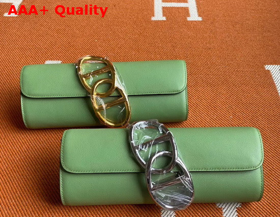 Hermes Egee Clutch in Green Swift Calfskin Replica