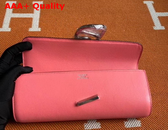 Hermes Egee Clutch in Pink Swift Calfskin Replica