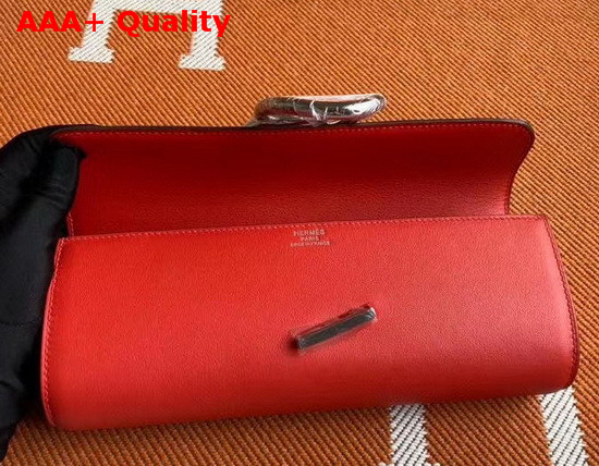 Hermes Egee Clutch in Red Swift Calfskin Replica