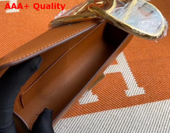 Hermes Egee Clutch in Tan Swift Calfskin Replica