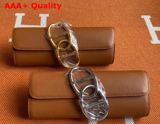 Hermes Egee Clutch in Tan Swift Calfskin Replica