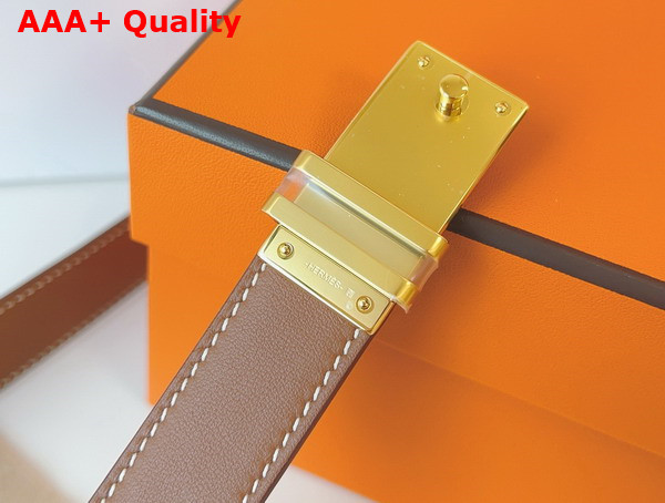 Hermes Elan Pocket 24 Belt Gold Swift Calfskin Replica