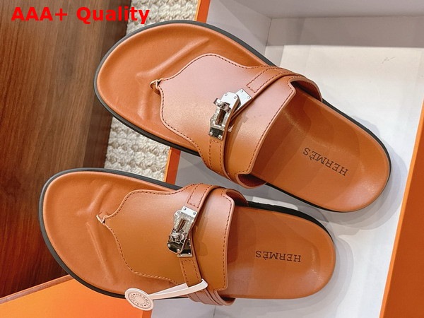 Hermes Empire Sandal in Naturel Calfskin Replica