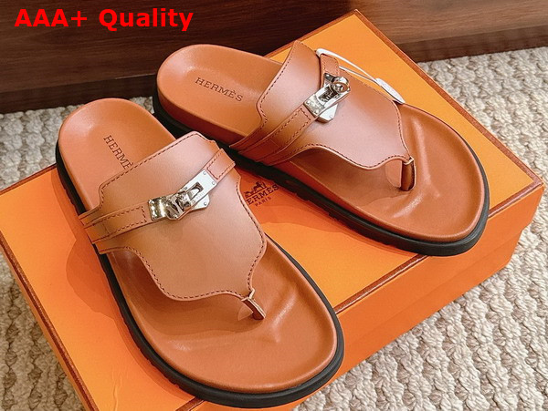 Hermes Empire Sandal in Naturel Calfskin Replica