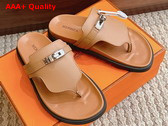 Hermes Empire Sandal in Tan Calfskin Replica