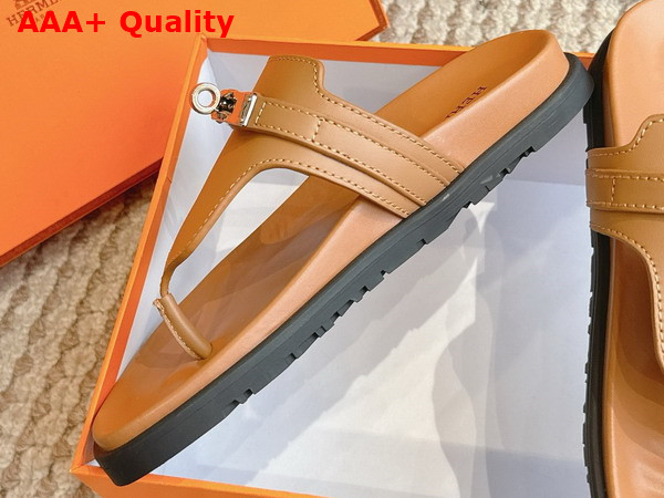 Hermes Empire Sandal in Tan Calfskin Replica